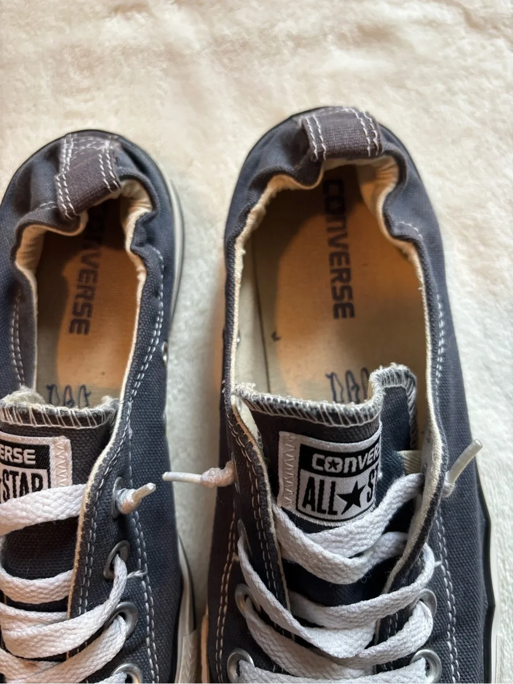Converse Women’s Navy blue Low Top Sneakers with White Toe - Picture 3 of 4